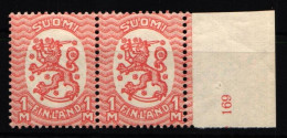 Finnland 87 A Postfrisch Als Paar Mit Bogennummer #KE819 - Other & Unclassified