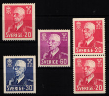 Schweden 297-299 Postfrisch Alle Untertypen Und Als Paar #KJ649 - Autres & Non Classés