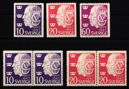 Schweden 329-331 Postfrisch Alle Untertypen, Paare Vorgefaltet #KJ667 - Other & Unclassified