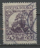 Pologne - Poland - Polen 1925-26 Y&T N°320 - Michel N°243 (o) - 45g Trois Mats - Gebraucht