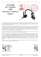 FRANCE    Document "Collection Historique Du Timbre Poste"  Journée Du Timbre 1985  Machine Daguin   N° Y&T  2362 - Documents De La Poste