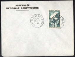 TAD Conférence De La Paix Sur Enveloppe à En-Tête Assemblée Nationale Constituante - 1921-1960: Période Moderne