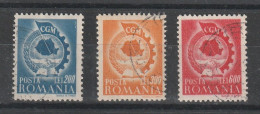1947 - Confédération Générale Du Travail Mi No 1037/1039 - Oblitérés