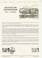 FRANCE    Document "Collection Historique Du Timbre Poste"  Architecture Contemporaine  Givors     N° Y&T  2365 - Postdokumente