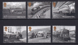 195 GRANDE BRETAGNE 2010 - Y&T 3375/80 - Train Locomotive Gare Chemin De Fer - Neuf ** (MNH) Sans Charniere - Unused Stamps
