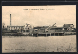 CPA Persan, Les Papeteries Bergès, Le Débarcadère  - Persan