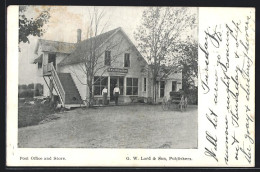 AK Burlington, ME, Post Office And Store, G. W. Lord & Son  - Autres & Non Classés