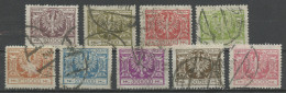 Pologne - Poland - Polen 1924 Y&T N°277 à 285 - Michel N°191 à 199 (o) - Aigle - Gebruikt