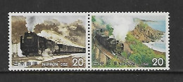 JAPON 1975 TRAINS YVERT N°1144/1145 NEUF MNH** - Trenes