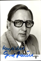 CPA Schauspieler Gerd Jauch, Portrait, Hornbrille, Autogramm - Actors