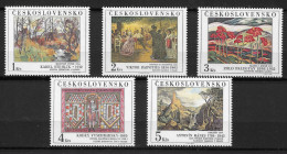 Czechoslovakia 1984 MiNr. 2789 - 2793 National Galleries (XVII) Art, Painting, Modern 5V  MNH**  8.50 € - Ongebruikt