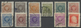 Pologne - Poland - Polen 1924 Y&T N°287 à 298 Sauf 296 - Michel N°201 à 212 Sauf 210 (o) - Aigle - Used Stamps