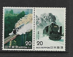 JAPON 1975 TRAINS YVERT N°1146/1147 NEUF MNH** - Eisenbahnen