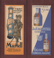 Marque Pages - COGNAC MARTELL - J'ai Gagné Mes étoiles En 1715 - Maison Martell Et C° à Cognac En Charente - 3 Scan - Marcapáginas