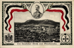 Passepartout CPA Bleicherode Am Harz, Gesamtansicht, Kaiser Wilhelm II - Autres & Non Classés