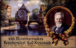 Artiste CPA Bad Kreuznach Rheinland Pfalz, XXIX. Mittelrheinisches Kreisturnfest, Dr. F. Götz, 1910 - Other & Unclassified
