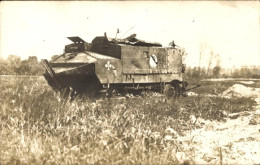 Photo CPA Zerstörter Feindlicher Panzer, I WK - Autres & Non Classés