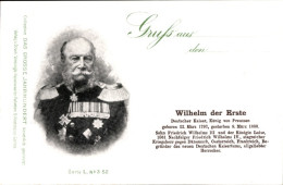 Artiste CPA Wilhelm I., Deutscher Kaiser, Roi Von Preußen, Portrait, Das Große Jahrhundert - Königshäuser
