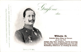 CPA Kaiser Wilhelm II., Roi Von Preußen, Portrait, Das Große Jahrhundert - Royal Families