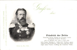 CPA Kaiser Friedrich III., Roi Von Preußen, Portrait, Das Große Jahrhundert, Esser's Seifenpulver - Königshäuser