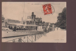 Cpa , Annecy " France" Au Port , Voyagé - Ferries