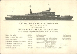 Artiste CPA Fahrgastschiff MS Blason Von Hamburg, Blohm Und Voss, Stapellauf 1962 - Other & Unclassified
