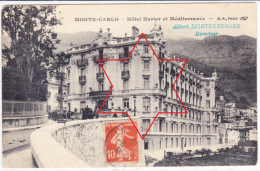 MONTE CARLO.  Hôtel "HARTER Et MEDITERRANEE". Directeur Albert Lichtenberger. - Monte-Carlo