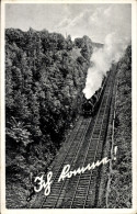 CPA Deutsche Eisenbahn, Dampflokomotive, Ich Komme - Trains