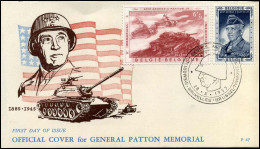 FDC 1032/36 - Memoriaal Generaal Patton - 1951-1960