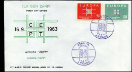 Turkey  - FDC - Europa CEPT 1963 - 1963