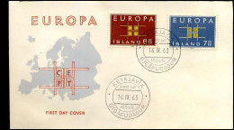 Island  - FDC - Europa CEPT 1963 - 1963