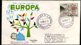 San Marino  - FDC - Europa CEPT 1962 - 1962