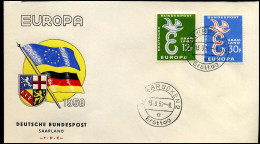 Bundespost Saar  - FDC - Europa CEPT 1958 - 1958