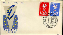 België  - FDC - Europa CEPT 1958 - 1958