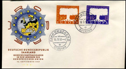 Bundespost  Saar  - FDC - Europa CEPT 1957 - 1957