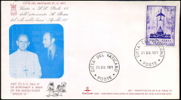 FDC - Visit To H.H. Paul VI Of Astronaut A. Bean Of The Moon Flight Apollo 12 - FDC