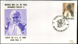 FDC - 2166  Pauselijk Bezoek - Stempel : Brussel-Bruxelles - 1981-1990