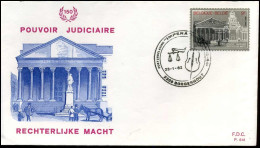FDC - 2035  Oud Justitiepaleis Brussel - Stempel : Borgerhout - 1981-1990