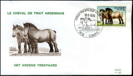 1810 - FDC - "Le Cheval De Trait Ardennais"   - Stempel : Genappe - 1971-1980