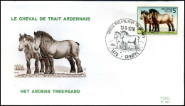 1810 - FDC - "Le Cheval De Trait Ardennais"   - Stempel : Genappe - 1971-1980
