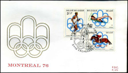 1800/02 - FDC - Olymp. Spelen Montreal 1976   - Stempel : Erembodegem - 1971-1980