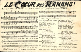 Chanson CPA Le Coeur Des Mamans, Will, Plebus, Musik Gaston Maquis - Trachten