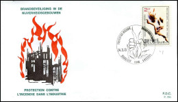 1660 - FDC - Brandbeveiliging   - Stempel : Bruxelles/Brussel - 1971-1980