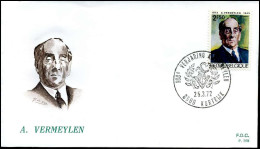 1620 - FDC - August Vermeylen (1872-1945)   - Stempel : Kortrijk - 1971-1980