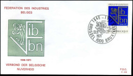 1609 - FDC - Verbond Der Belg. Nijverheid   - Stempel : Brussel/Bruxelles - 1971-1980