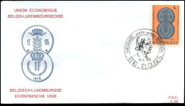 1616 - FDC - Belgisch-Luxemburgse Unie   - Stempel : Elouges - 1971-1980