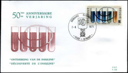 1595 - FDC - Insuline   - Stempel : Dinant - 1971-1980
