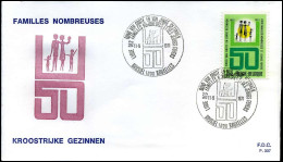 1601 - FDC - Bond Grote En Jonge Gezinnen   - Stempel : 2 X Brussel/Bruxelles - 1971-1980