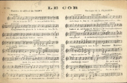 Chanson CPA Le Cor, Text Alfred De Vigny, Musik A. Flegier - Costumes