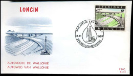 1514/15 -  FDC - Scheldetunnel En Autoweg Van Wallonië - Stempel : Bruxelles / Brussel - 1961-1970